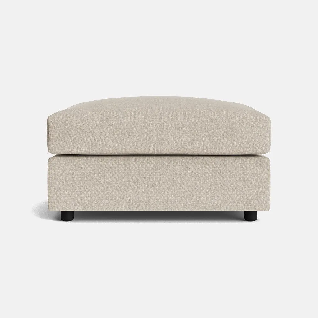 Dorchester Soft Woven Texture Footstool - Meringue