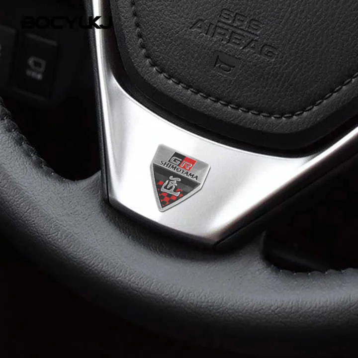 GR ملصق ملصق تزيين عجلة القيادة للسيارة . GR Car Steering Wheel Decoration