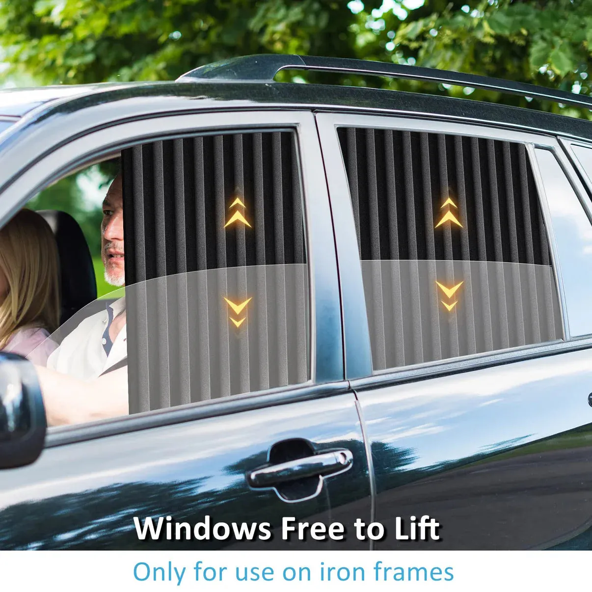 Magnetic Car Window Sunshades (4 Pcs) - Black Color