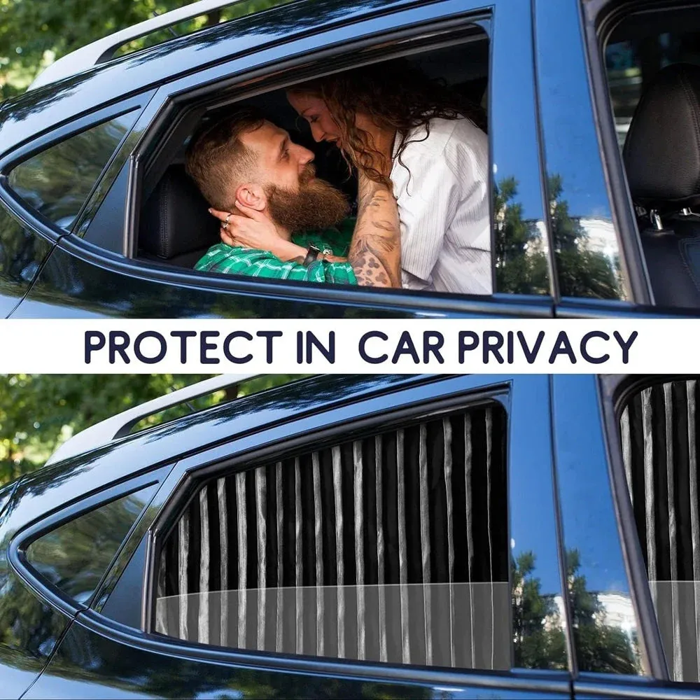 Magnetic Car Window Sunshades (4 Pcs) - Black Color
