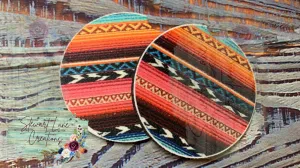 Serape Neoprene Car Coasters