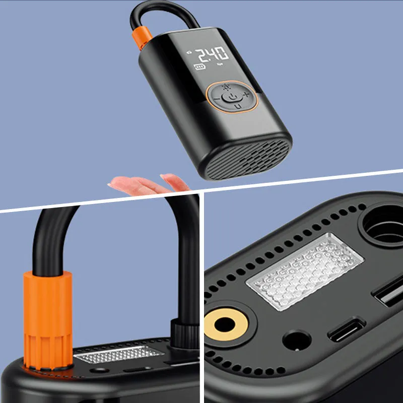 Up to 40% OFFMultifunctional Portable Car Tire Inflator with Light
